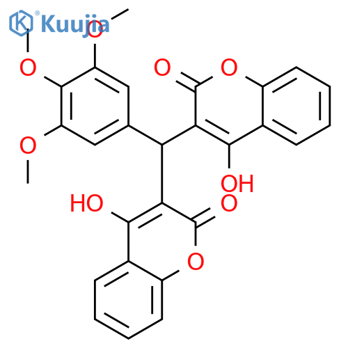 2H-1-Benzopyran-2-one,3,3'-[(3,4,5-trimethoxyphenyl)methylene]bis[4-hydroxy- structure