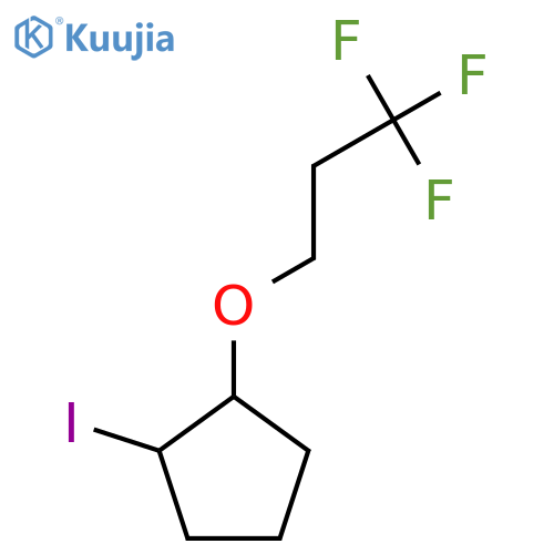 1-iodo-2-(3,3,3-trifluoropropoxy)cyclopentane structure