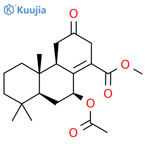 1-Phenanthrenecarboxylicacid,10-(acetyloxy)-2,3,4,4a,4b,5,6,7,8,8a,9,10-dodecahydro-4b,8,8-trimethyl-3-oxo-,methyl ester, (4aR,4bS,8aS,10S)- structure