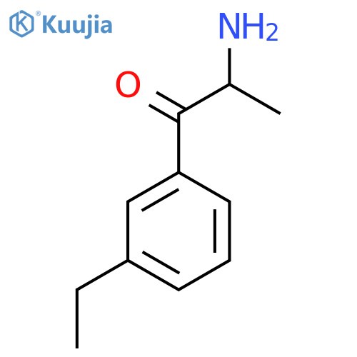2-amino-1-(3-ethylphenyl)propan-1-one structure