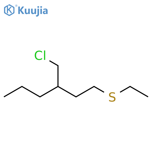 Hexane, 3-(chloromethyl)-1-(ethylthio)- structure