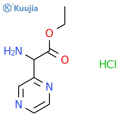 Ethyl 2-amino-2-(pyrazin-2-yl)acetate hydrochloride structure