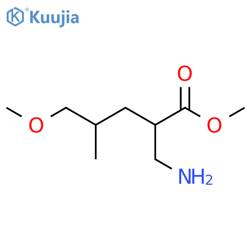 Methyl 2-(aminomethyl)-5-methoxy-4-methylpentanoate structure