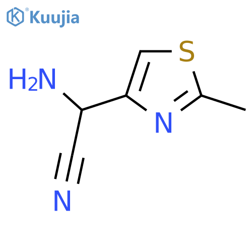 2-amino-2-(2-methyl-1,3-thiazol-4-yl)acetonitrile structure