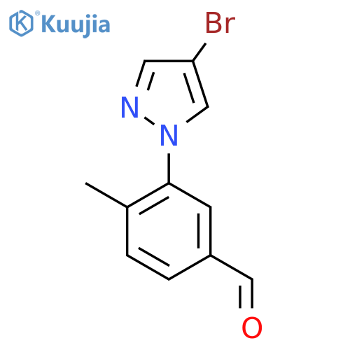 3-(4-Bromo-1H-pyrazol-1-yl)-4-methylbenzaldehyde structure