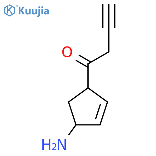 3-Butyn-1-one, 1-(4-amino-2-cyclopenten-1-yl)- structure