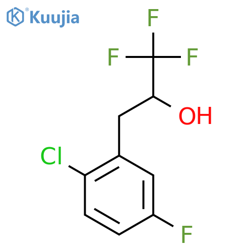 3-(2-chloro-5-fluorophenyl)-1,1,1-trifluoropropan-2-ol structure