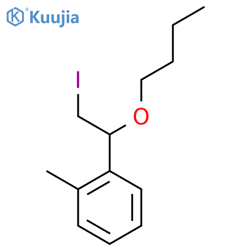 1-(1-butoxy-2-iodoethyl)-2-methylbenzene structure