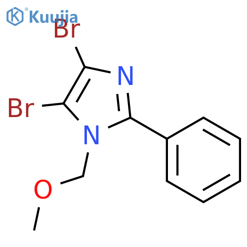 1H-Imidazole, 4,5-dibromo-1-(methoxymethyl)-2-phenyl- structure