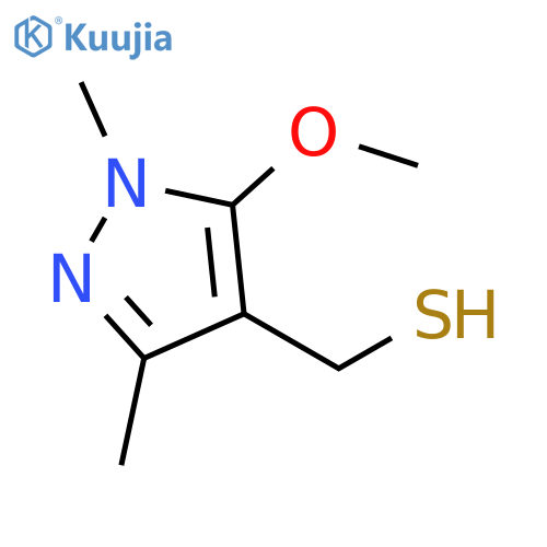 (5-methoxy-1,3-dimethyl-1H-pyrazol-4-yl)methanethiol structure