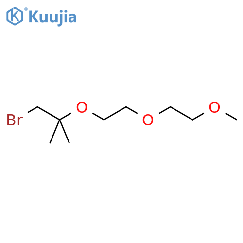 1-bromo-2-2-(2-methoxyethoxy)ethoxy-2-methylpropane structure