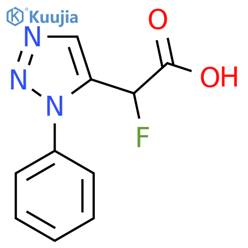 2-fluoro-2-(1-phenyl-1H-1,2,3-triazol-5-yl)acetic acid structure