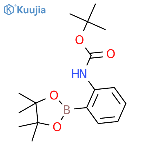 Tert-Butyl (2-(4,4,5,5-tetramethyl-1,3,2-dioxaborolan-2-yl)phenyl)carbamate structure