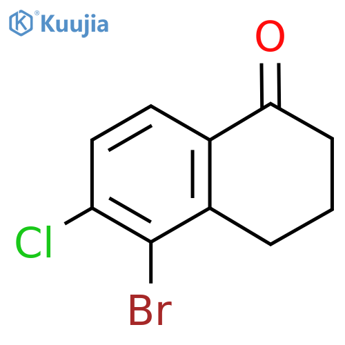 5-bromo-6-chloro-1,2,3,4-tetrahydronaphthalen-1-one structure