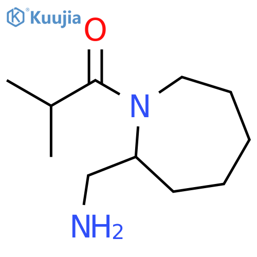 1-2-(aminomethyl)azepan-1-yl-2-methylpropan-1-one structure