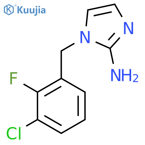 1-(3-chloro-2-fluorophenyl)methyl-1H-imidazol-2-amine structure