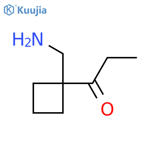 1-[1-(Aminomethyl)cyclobutyl]propan-1-one structure