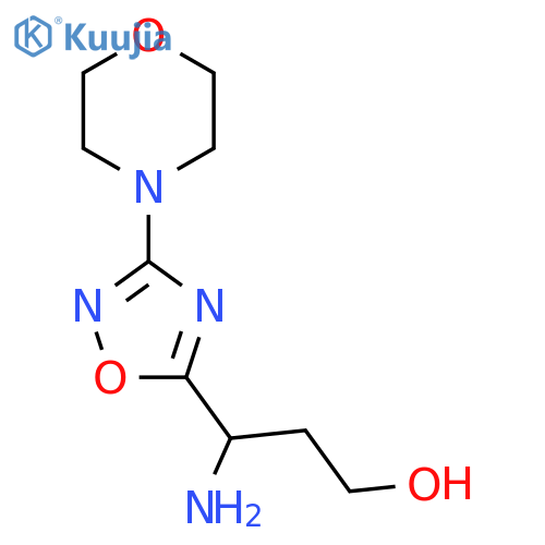 3-amino-3-3-(morpholin-4-yl)-1,2,4-oxadiazol-5-ylpropan-1-ol structure