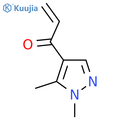 1-(1,5-dimethyl-1H-pyrazol-4-yl)prop-2-en-1-one structure