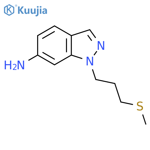 1-3-(methylsulfanyl)propyl-1H-indazol-6-amine structure