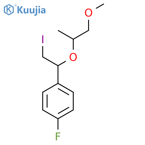 1-fluoro-4-{2-iodo-1-(1-methoxypropan-2-yl)oxyethyl}benzene structure