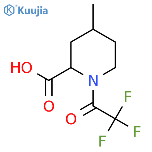 4-Methyl-1-(trifluoroacetyl)piperidine-2-carboxylic acid structure