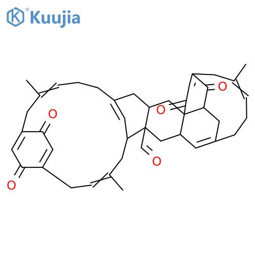 17,14-Ethanylylidene-9,23-metheno-3,6-[2]penteno-24H-benzo[e]cyclooctadeca[b]naphthalene-8a(9H)-carboxaldehyde, 1,4,4a,5,7a,8,10,13,15,18,21,22,24a,25-tetradecahydro-11,19,32-trimethyl-1,4,15,27-tetraoxo-, stereoisomer structure