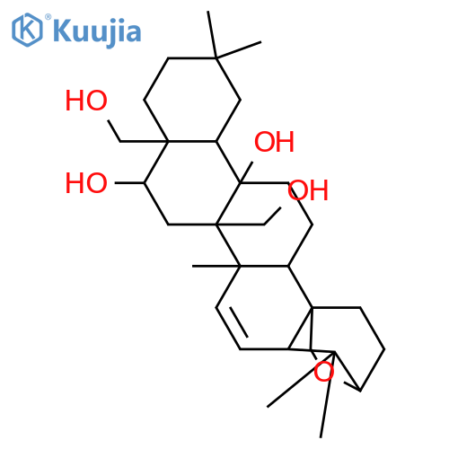 Olean-6-ene-13,16,27,28-tetrol, 3,25-epoxy-, (3β,16β)- (9CI) structure