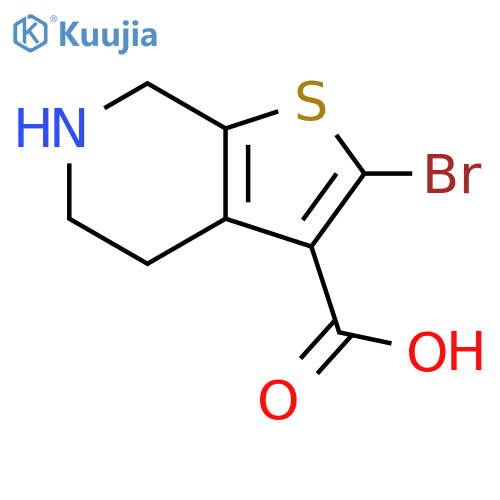 2-bromo-4H,5H,6H,7H-thieno2,3-cpyridine-3-carboxylic acid structure