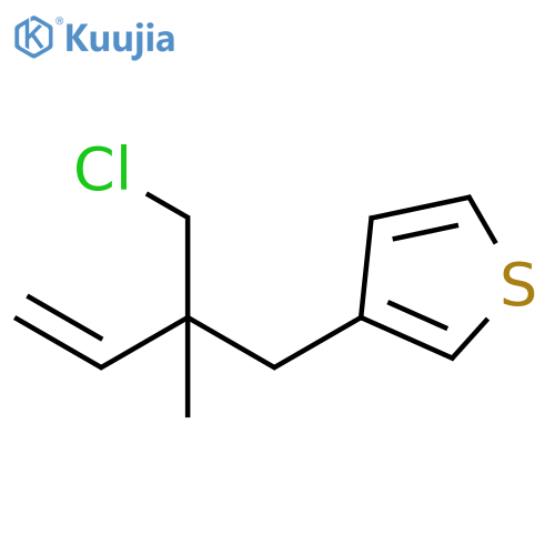 Thiophene, 3-[2-(chloromethyl)-2-methyl-3-buten-1-yl]- structure