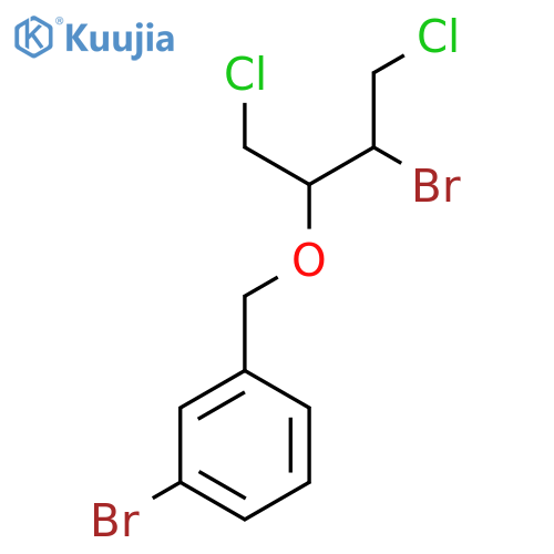 1-bromo-3-{(3-bromo-1,4-dichlorobutan-2-yl)oxymethyl}benzene structure