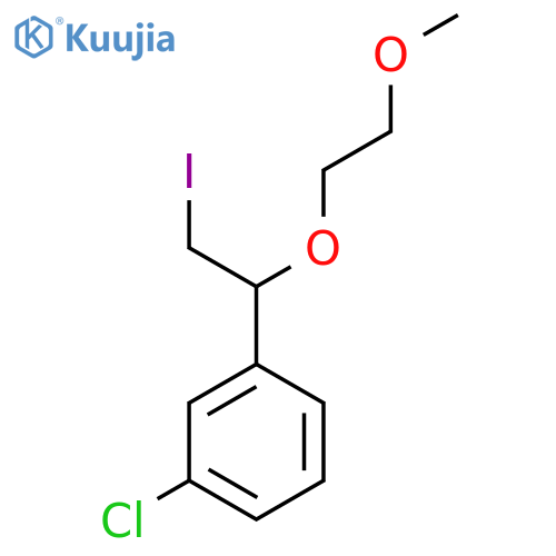 1-chloro-3-2-iodo-1-(2-methoxyethoxy)ethylbenzene structure