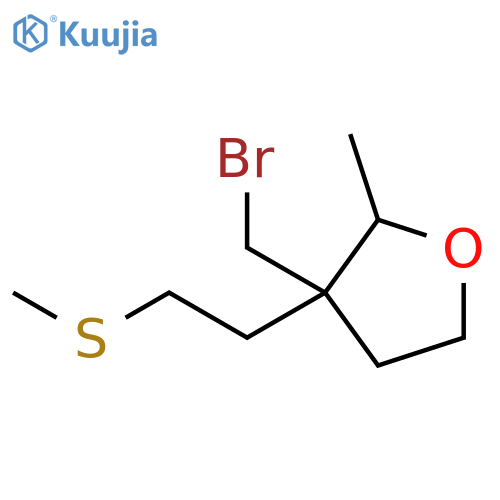 Furan, 3-(bromomethyl)tetrahydro-2-methyl-3-[2-(methylthio)ethyl]- structure
