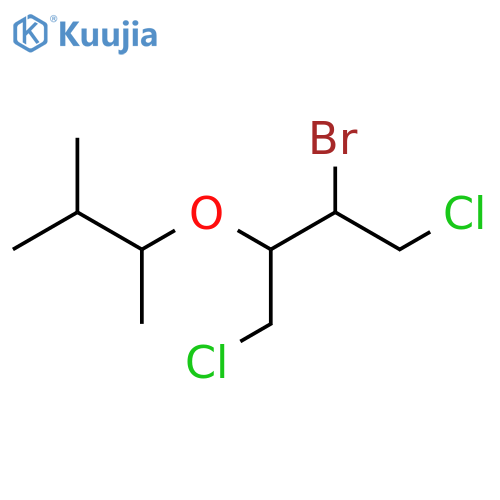 2-bromo-1,4-dichloro-3-(3-methylbutan-2-yl)oxybutane structure