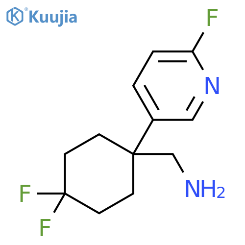 4,4-difluoro-1-(6-fluoropyridin-3-yl)cyclohexylmethanamine structure