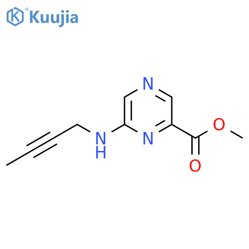 methyl 6-(but-2-yn-1-yl)aminopyrazine-2-carboxylate structure