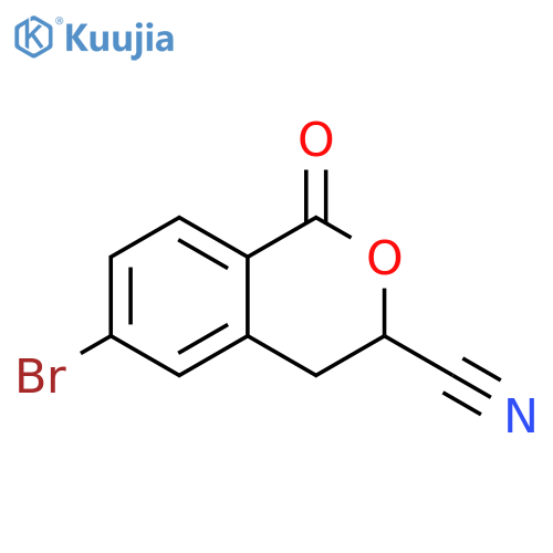 1H-2-Benzopyran-3-carbonitrile, 6-bromo-3,4-dihydro-1-oxo- structure
