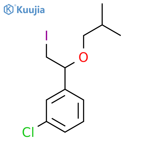 1-chloro-3-2-iodo-1-(2-methylpropoxy)ethylbenzene structure