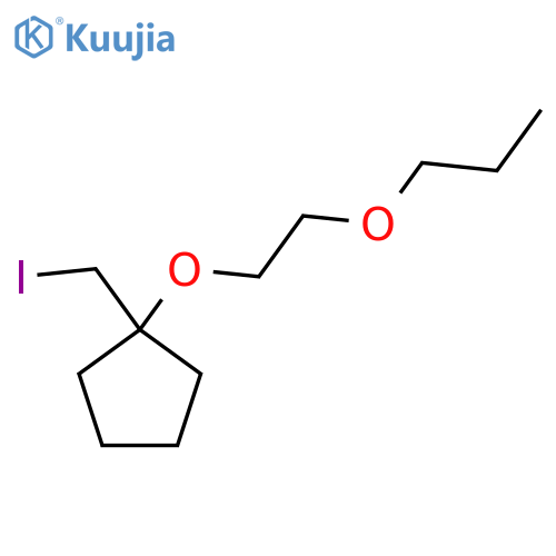 1-(iodomethyl)-1-(2-propoxyethoxy)cyclopentane structure