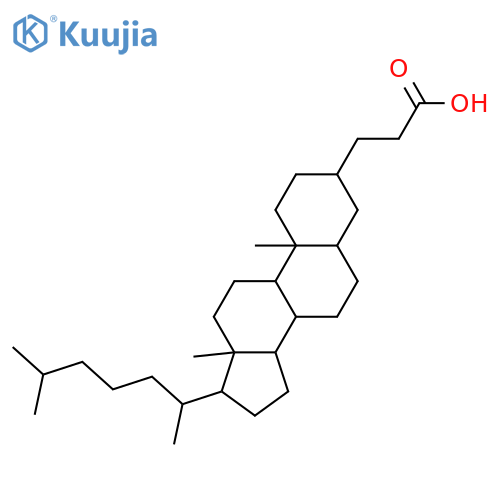 Cholestane-3-propanoic acid; (3β,5α)-form structure