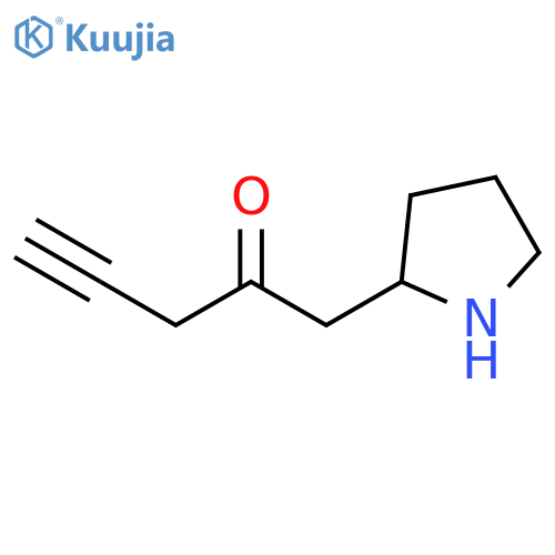 1-Pyrrolidin-2-ylpent-4-yn-2-one structure