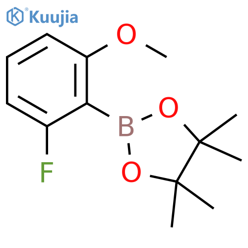 2-(2-Fluoro-6-methoxyphenyl)-4,4,5,5-tetramethyl-1,3,2-dioxaborolane structure