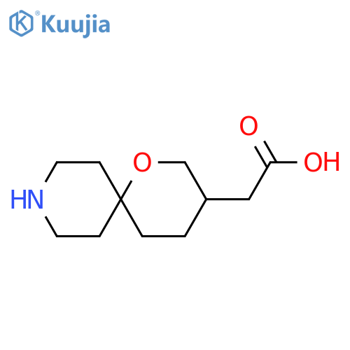 2-(1-Oxa-9-azaspiro[5.5]undecan-3-yl)acetic acid structure