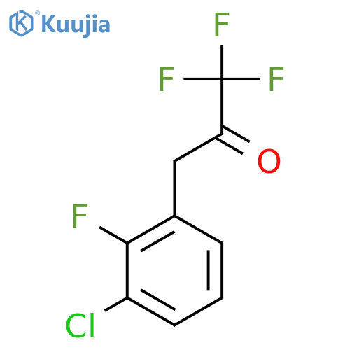 3-(3-chloro-2-fluorophenyl)-1,1,1-trifluoropropan-2-one structure