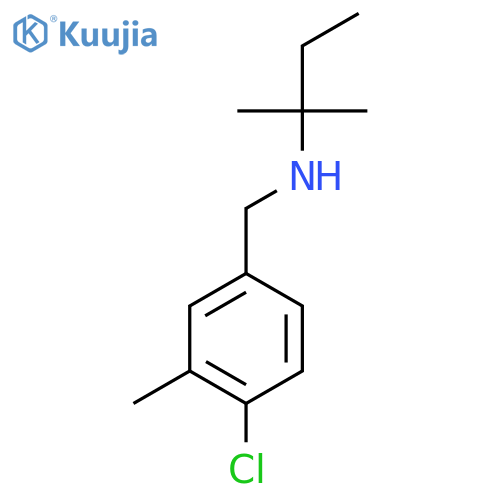 (4-chloro-3-methylphenyl)methyl(2-methylbutan-2-yl)amine structure