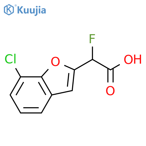 2-(7-Chloro-1-benzofuran-2-yl)-2-fluoroacetic acid structure
