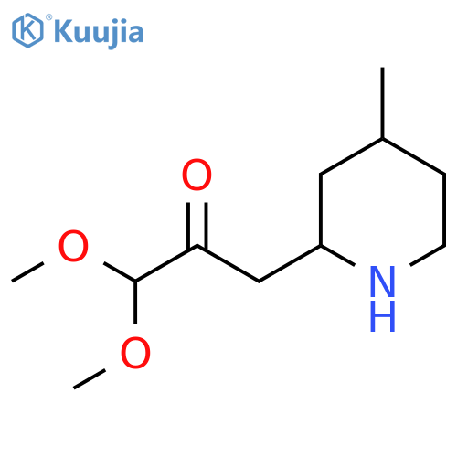 1,1-dimethoxy-3-(4-methylpiperidin-2-yl)propan-2-one structure