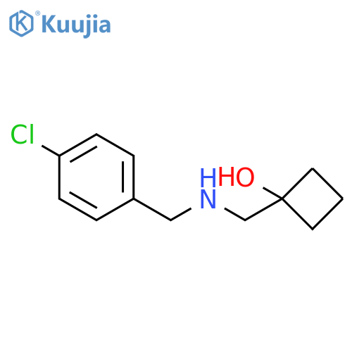 1-({[(4-chlorophenyl)methyl]amino}methyl)cyclobutan-1-ol structure