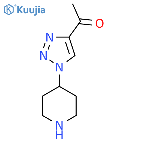 1-[1-(Piperidin-4-yl)-1H-1,2,3-triazol-4-yl]ethan-1-one structure
