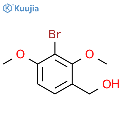 (3-bromo-2,4-dimethoxyphenyl)methanol structure